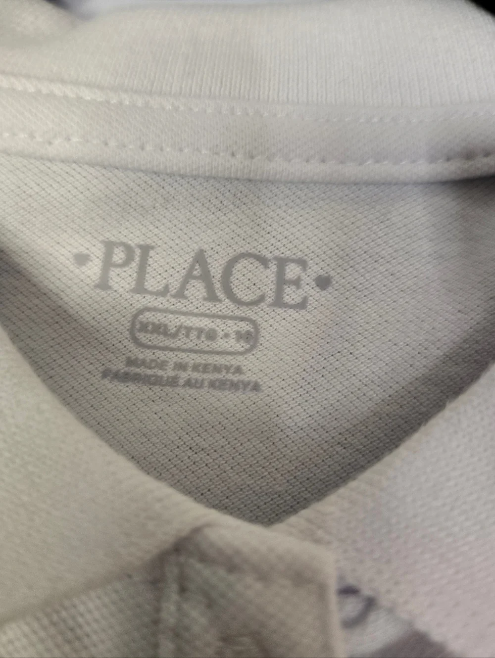 PLACE Girls Size XXL (16) Set Of 3 polo Shirts; White, Green, Lt. Blue NWT